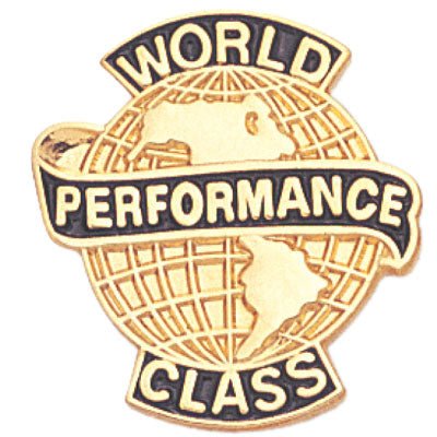 7/8 Inch World Class Performer Lapel Pin - Lapel Pin Corner