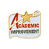 7/8 x 1 Inch Gold Enameled Academic Improvement Lapel Pin-Brooches & Lapel Pins-Lapel Pin Corner