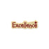 7/8 x 1/4 Inch Gold Enameled Excellence Lapel Pin-Brooches & Lapel Pins-Lapel Pin Corner