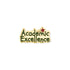 7/8 x 3/8 Inch Gold Enameled Academic Excellence Lapel Pin-Brooches & Lapel Pins-Lapel Pin Corner