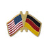 9/16 Inch American-German Flags Enameled Lapel Pin-Brooches & Lapel Pins-Lapel Pin Corner