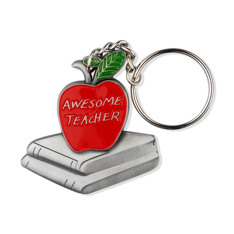 "Awesome Teacher" Appreciation Boxed Gift Set-Includes Verse Card, Keychain, and Lapel Pin-Brooches & Lapel Pins-Lapel Pin Corner