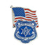 1-1/8 Inch Enameled Police Officer Badge and American Flag Lapel Pin-Brooches & Lapel Pins-Lapel Pin Corner