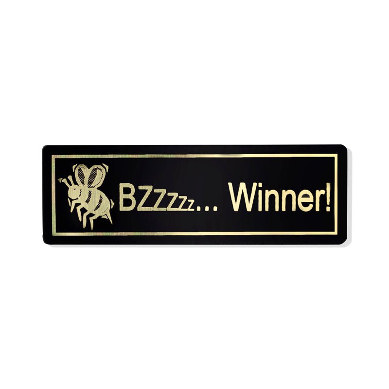 "Bzzz... Winner!" Spelling Bee Appreciation Boxed Gift Set-Includes Medal, Plaque, and Lapel Pins-Brooches & Lapel Pins-Lapel Pin Corner