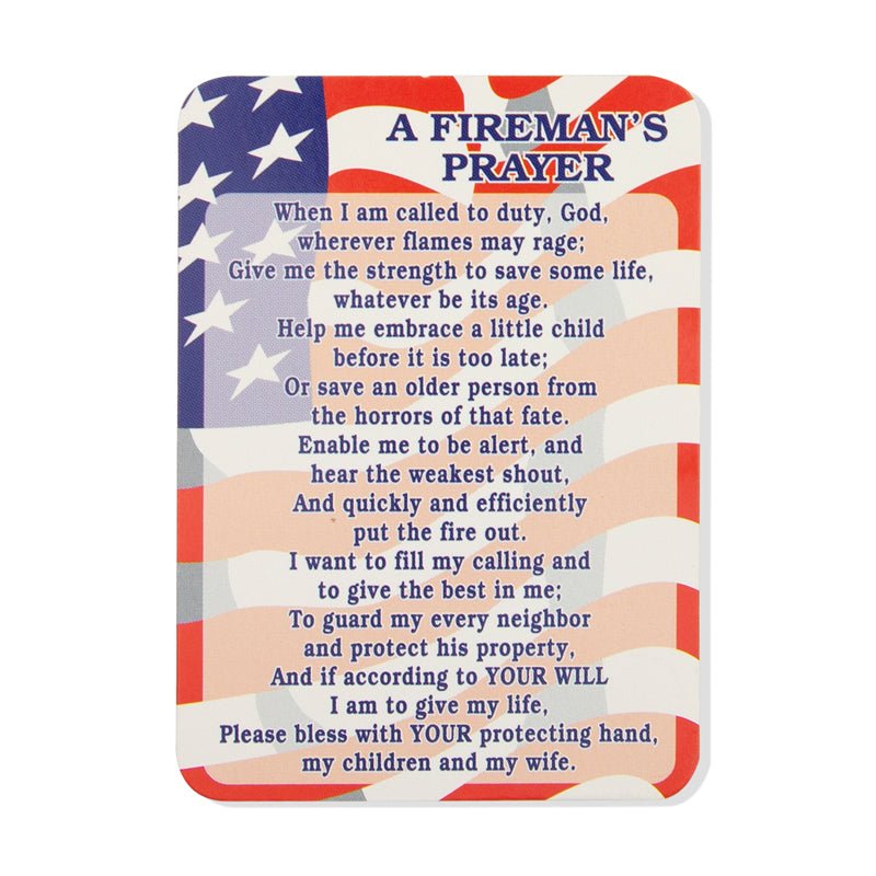 Firefighter "A Fireman's Prayer" Appreciation Boxed Gift Set-Includes Verse Card, Keychain, and Lapel Pin-Brooches & Lapel Pins-Lapel Pin Corner