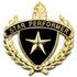 1 Inch Gold "Star Performer" with Lamp of Learning and Wreaths Enameled Lapel Pin-Brooches & Lapel Pins-Lapel Pin Corner