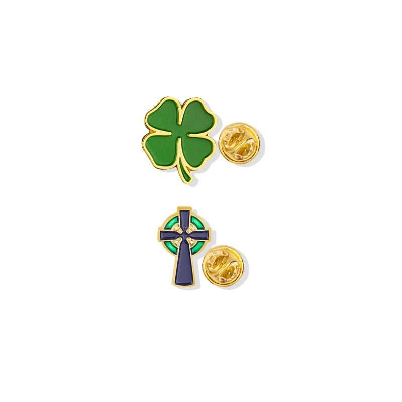 "Irish Blessings" Appreciation Boxed Gift Set-Includes Verse Card, Keychain, and Lapel Pin-Brooches & Lapel Pins-Lapel Pin Corner