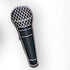3/4 Inch Silver Microphone Enameled Lapel Pin-Brooches & Lapel Pins-Lapel Pin Corner
