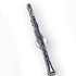 1-1/8 Inch Silver Musical Oboe Enameled Lapel Pin-Brooches & Lapel Pins-Lapel Pin Corner