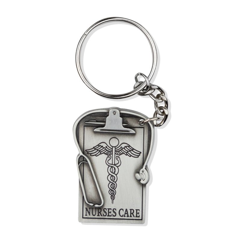 "Nurses Care" Appreciation Boxed Gift Set-Includes Verse Card, Keychain, and Lapel Pin-Brooches & Lapel Pins-Lapel Pin Corner