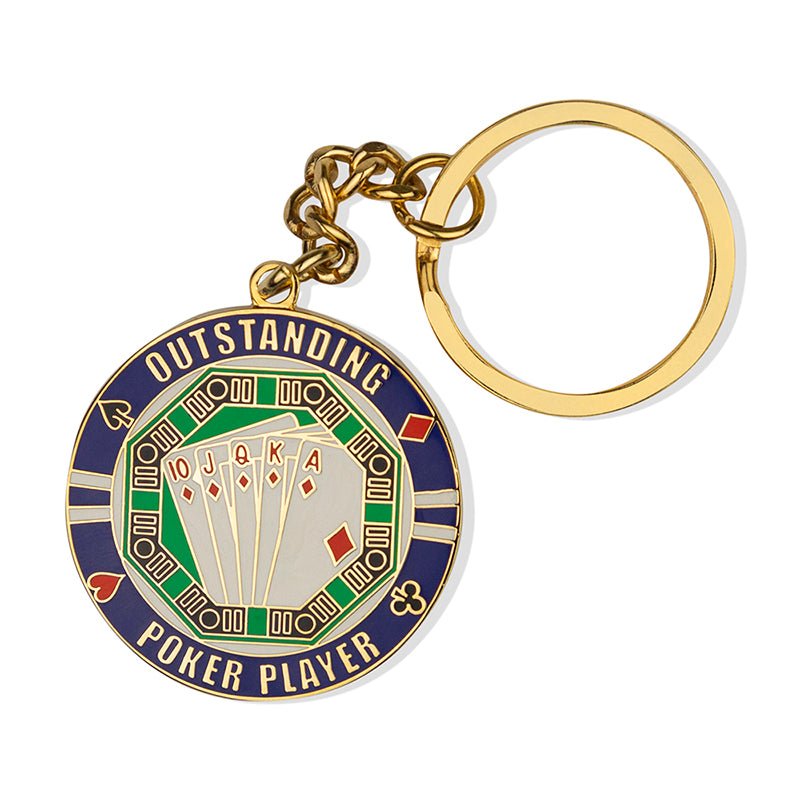 Poker Player Boxed Gift Set in Gold or Silver-Includes Keychain and Lapel Pin-Brooches & Lapel Pins-Lapel Pin Corner
