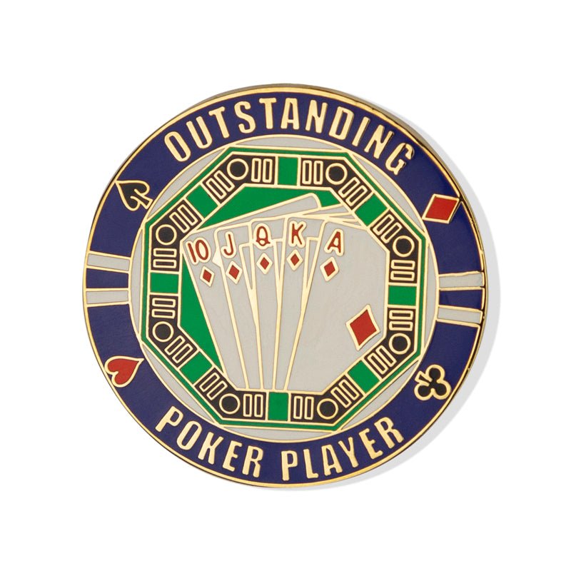 Poker Player Boxed Gift Set in Gold-Includes Coin and Lapel Pin-Brooches & Lapel Pins-Lapel Pin Corner