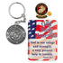 United States Marine Corps Veteran "God Bless America" Appreciation Boxed Gift Set-Includes Verse Card, Keychain, and Lapel Pin-Brooches & Lapel Pins-Lapel Pin Corner