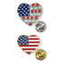 American Flag Hearts Lapel Pin Appreciation Gift Set - Includes 2 Pins, Greeting Card, and Gift Bag - Lapel Pin Corner