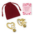 Gold Heart with Dove and Gold Heart with Cross Lapel Pin Appreciation Gift Set - Includes 2 Pins, Verse Card, and Gift Bag - Lapel Pin Corner
