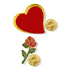 "Happy Valentine's Day" Color Themed Lapel Pin Gift Set - Includes Two Lapel Pins and Decorative Card - Lapel Pin Corner