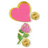 "Happy Valentine's Day" Color Themed Lapel Pin Gift Set - Includes Two Lapel Pins and Decorative Card - Lapel Pin Corner